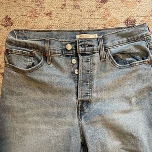 Levi's Wedgie Straight Light Blue Ankle & Cropped Jeans Women’s 31